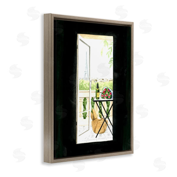 Stupell Industries Grace Popp | Parisian Room Entryway Classic European Balcony Opening Wall Art