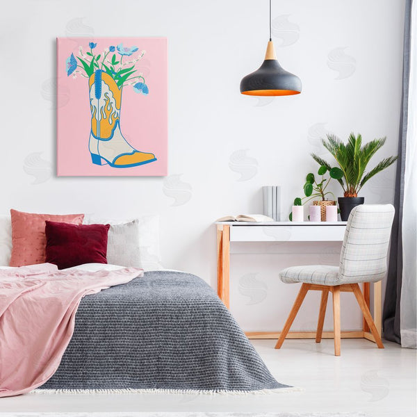 Stupell Industries Grace Popp | Pastel Cowgirl Boot Wall Art