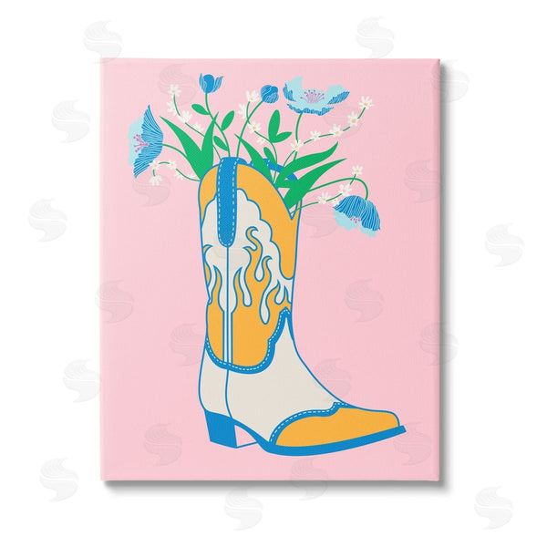 stupell industries Grace Popp | Pastel Cowgirl Boot Wall Art