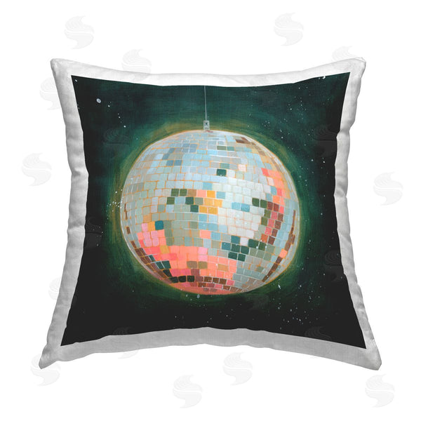 stupell industries Grace Popp | Pastel Disco Ball Printed Throw Pillow