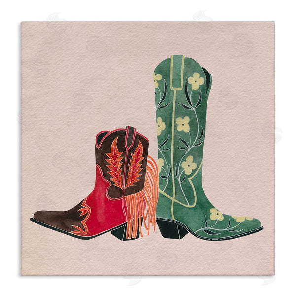 stupell industries Grace Popp | Patterned Cowgirl Boots Wall Art