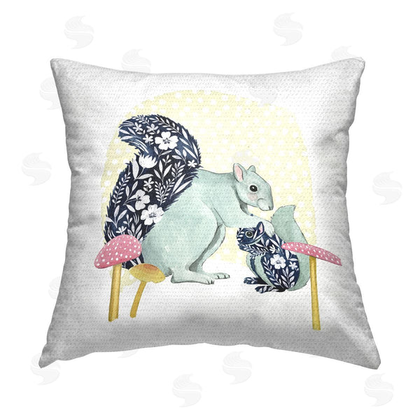 Stupell Industries Grace Popp | Patterned Squirrels And Mushrooms Printed Throw Pillow