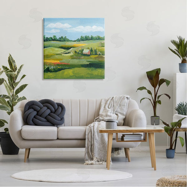 Stupell Industries Grace Popp | Peaceful Farmland Fields Greenery Wall Art