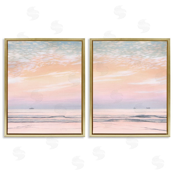 Stupell Industries Grace Popp | Peachy Coastal Sunrise