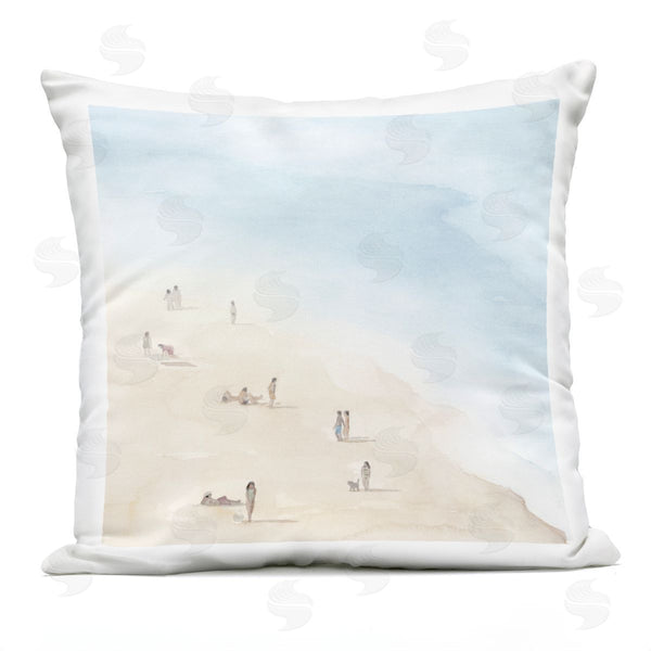 Stupell Industries Grace Popp | People Lounging On Beach Printed Throw Pillow