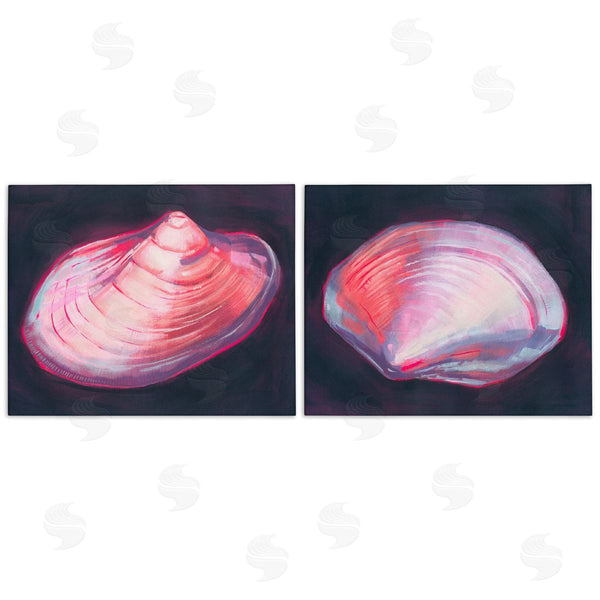 stupell industries Grace Popp | Pink Clam Shells Wall Art