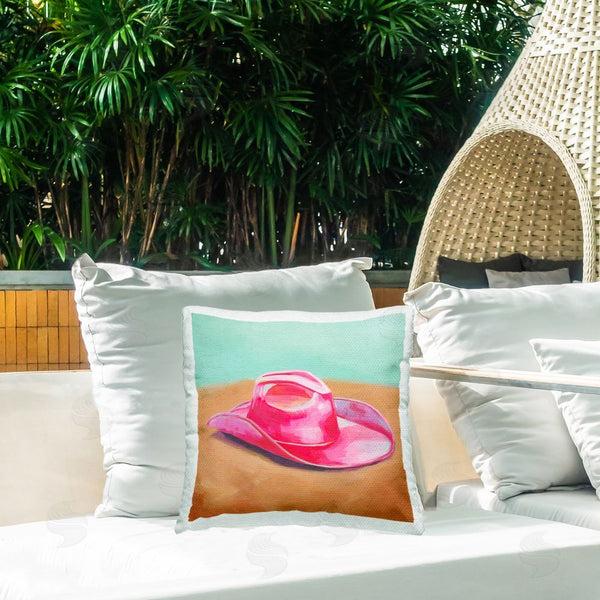 Stupell Industries Grace Popp | Pink Cowgirl Hat Printed Throw Pillow
