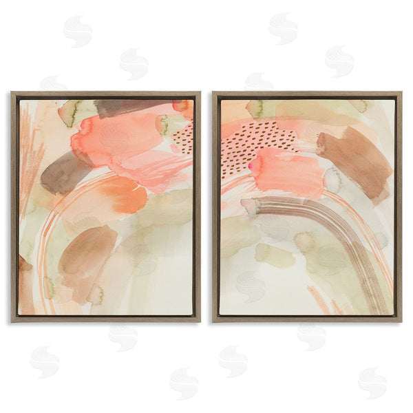 Stupell Industries Grace Popp | Pink Peach Abstract Watercolor Wall Art