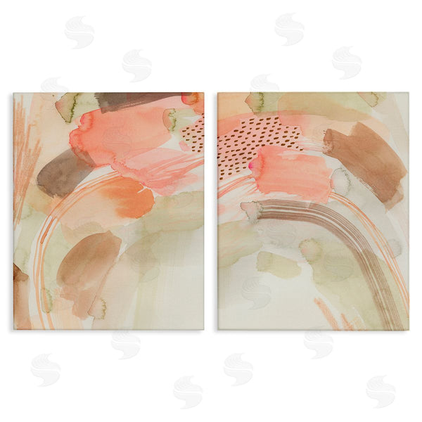 stupell industries Grace Popp | Pink Peach Abstract Watercolor Wall Art