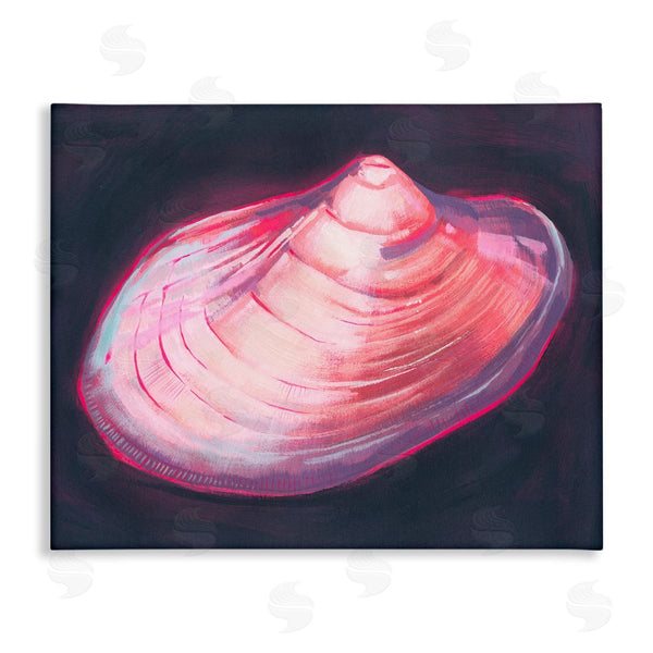stupell industries Grace Popp | Pink Seashell on Black