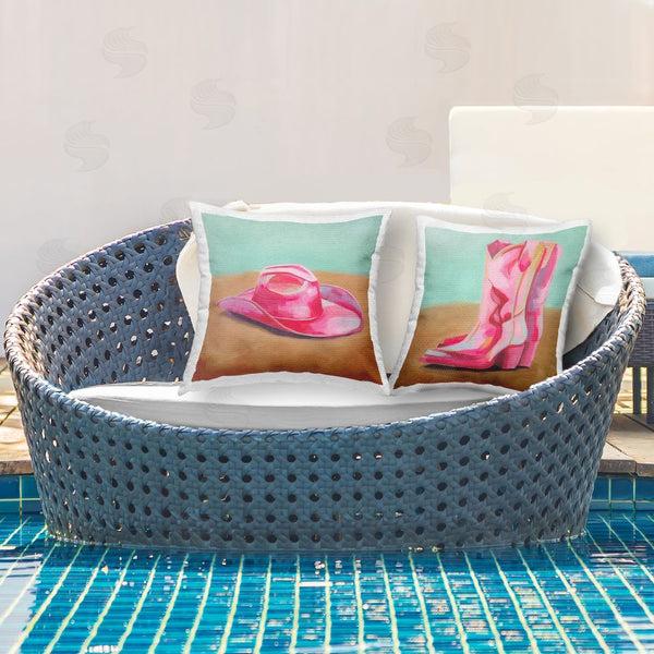 Stupell Industries Grace Popp | Pink Theme Cowgirl Fashion Printed Throw Pillow Set