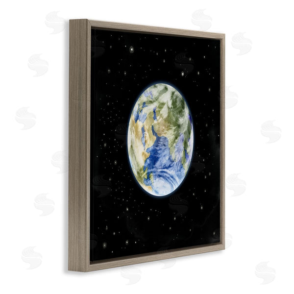 Stupell Industries Grace Popp | Planet Earth Surrounded By Stars Outer Space Sky Wall Art