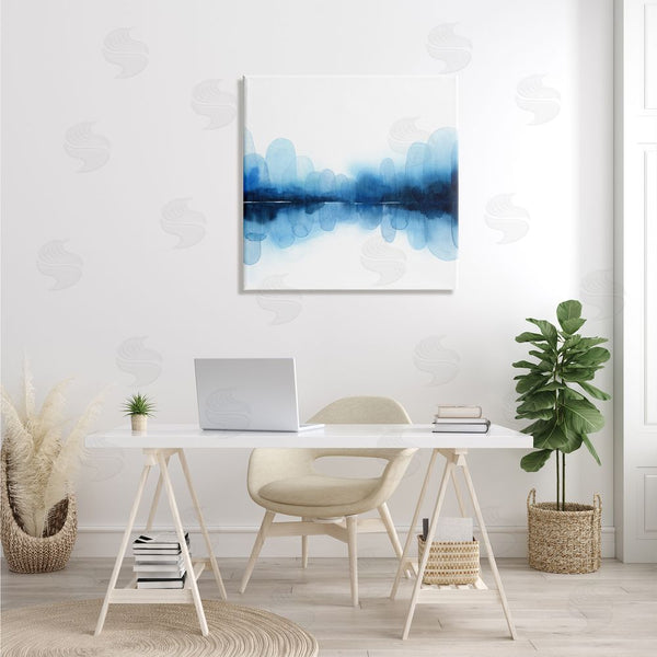 Stupell Industries Grace Popp | Reflecting Blue Arches Abstract Layered Shapes Over White Wall Art