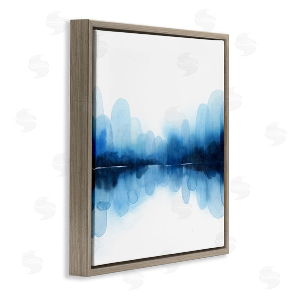 Stupell Industries Grace Popp | Reflecting Blue Arches Abstract Layered Shapes Over White Wall Art