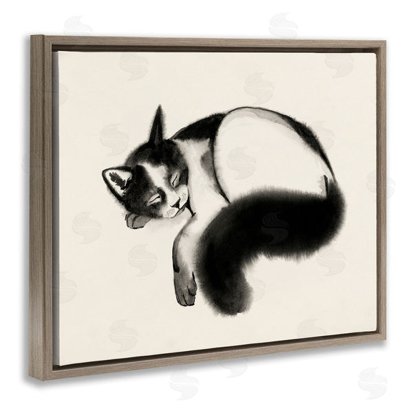 Stupell Industries Grace Popp | Relaxed Pet Cat Bushy Tail