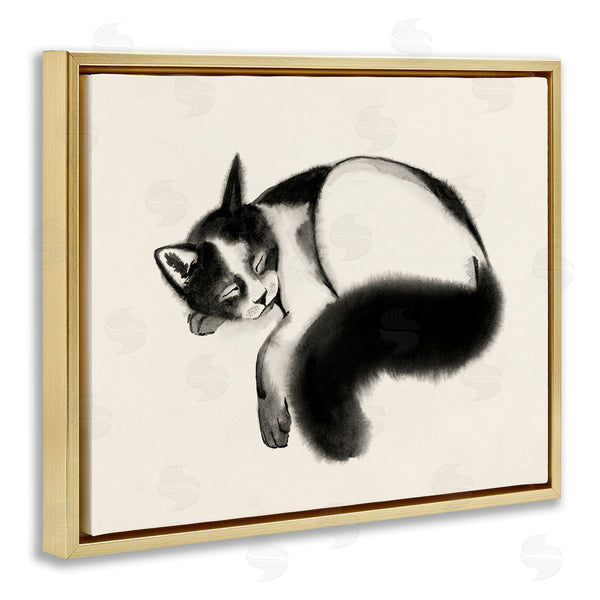 Stupell Industries Grace Popp | Relaxed Pet Cat Bushy Tail