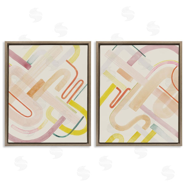 Stupell Industries Grace Popp | Retro Neutral Patterns Wall Art