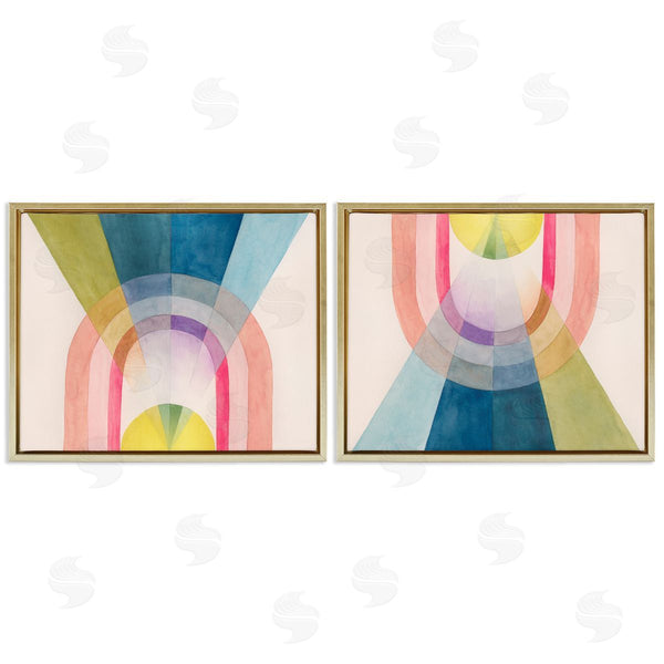 Stupell Industries Grace Popp | Retro Pastel Structured Shapes