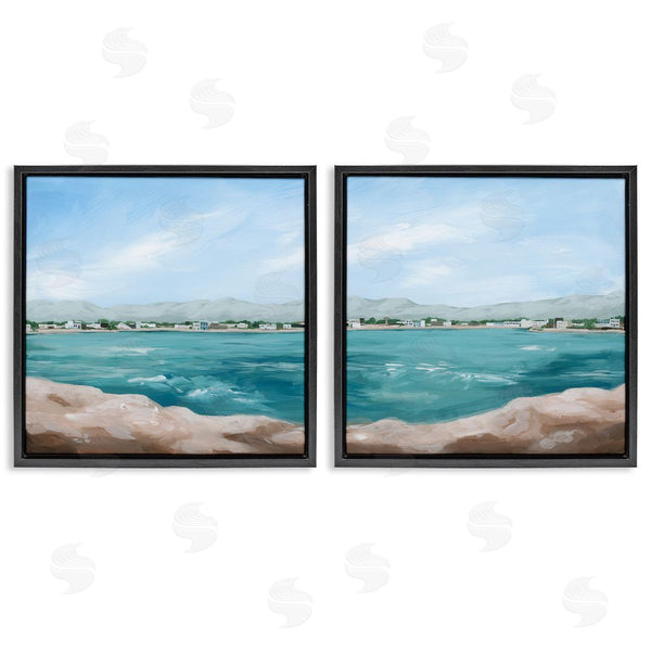 Stupell Industries Grace Popp | Rocky Coastal Ocean Waves Wall Art