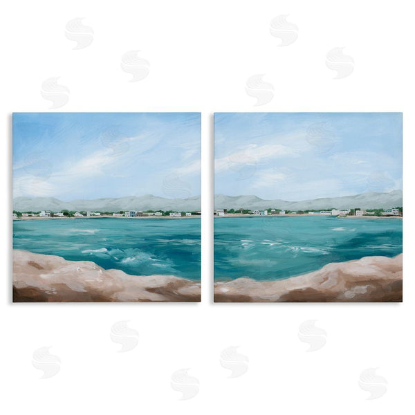 stupell industries Grace Popp | Rocky Coastal Ocean Waves Wall Art