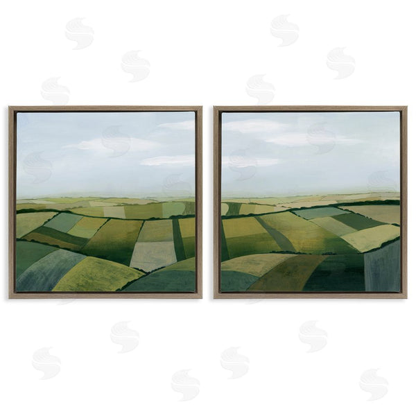 Stupell Industries Grace Popp | Rolling Hill Farm Crop Landscape Patchwork Wall Art