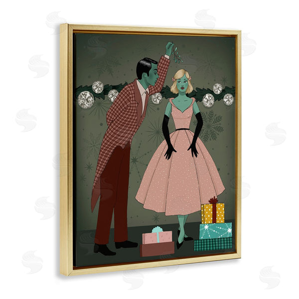 Stupell Industries Grace Popp | Romantic Christmas Kiss