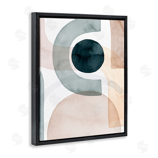 Stupell Industries Grace Popp | Round Shape Fragments Abstract Blue Brown Arches