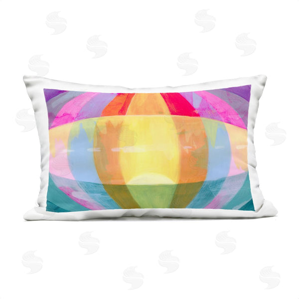 Stupell Industries Grace Popp | Rounded Neon Flare Printed Throw Pillow