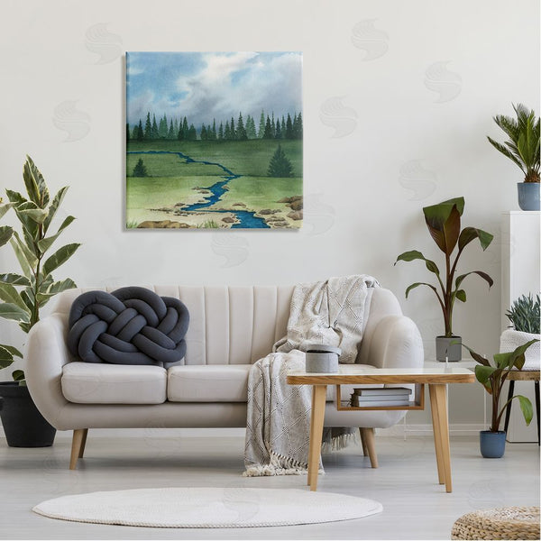 Stupell Industries Grace Popp | Rural Stream Flowing Countryside Wall Art