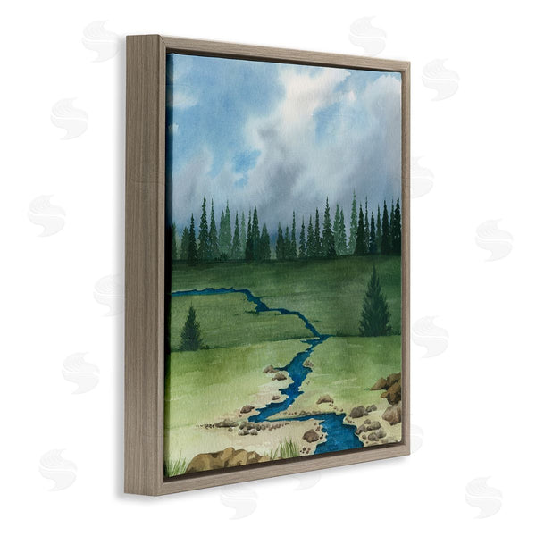Stupell Industries Grace Popp | Rural Stream Flowing Countryside Wall Art