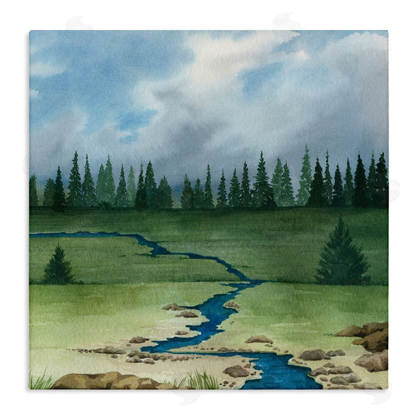 stupell industries Grace Popp | Rural Stream Flowing Countryside Wall Art