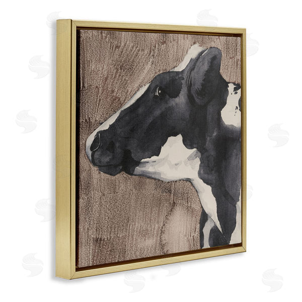 Stupell Industries Grace Popp | Rustic Cow Looking Left Wall Art