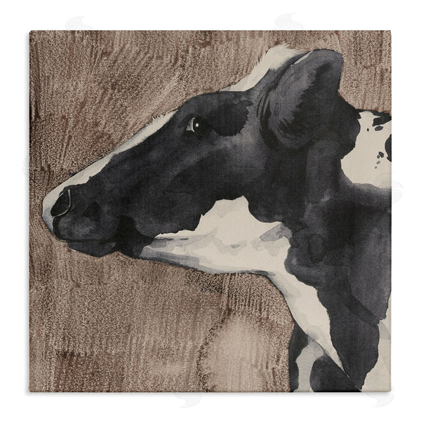 stupell industries Grace Popp | Rustic Cow Looking Left Wall Art