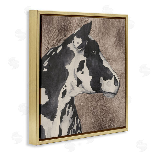Stupell Industries Grace Popp | Rustic Cow Looking Right Wall Art