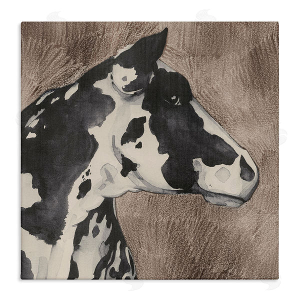 stupell industries Grace Popp | Rustic Cow Looking Right Wall Art