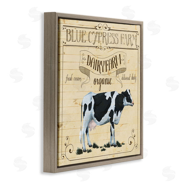 Stupell Industries Grace Popp | Rustic Dairy Farm Cow Vintage Wall Art