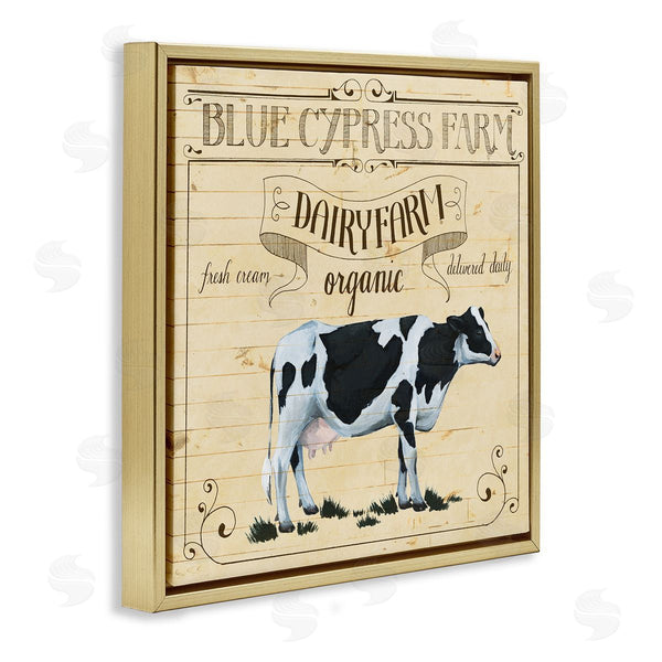 Stupell Industries Grace Popp | Rustic Dairy Farm Cow Vintage Wall Art