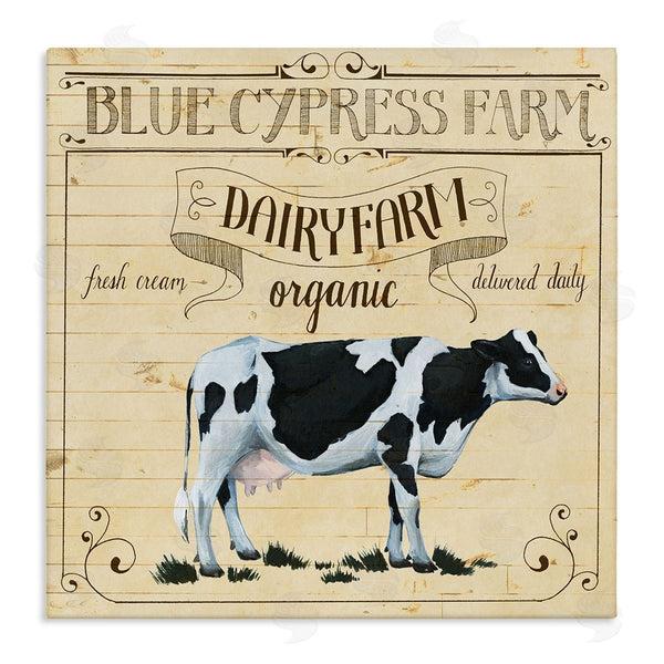 stupell industries Grace Popp | Rustic Dairy Farm Cow Vintage Wall Art