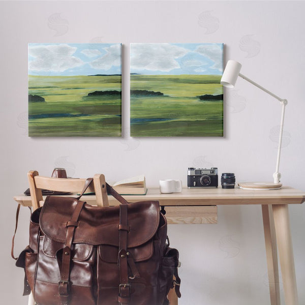 Stupell Industries Grace Popp | Rustic Green Valley Trees Abstraction Wall Art