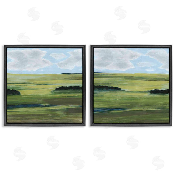 Stupell Industries Grace Popp | Rustic Green Valley Trees Abstraction Wall Art