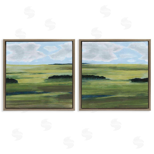 Stupell Industries Grace Popp | Rustic Green Valley Trees Abstraction Wall Art