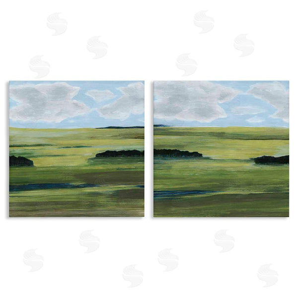 stupell industries Grace Popp | Rustic Green Valley Trees Abstraction Wall Art