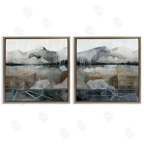 Stupell Industries Grace Popp | Rustic Mountain Landscape Geometric Wall Art