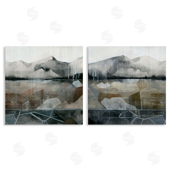 stupell industries Grace Popp | Rustic Mountain Landscape Geometric Wall Art