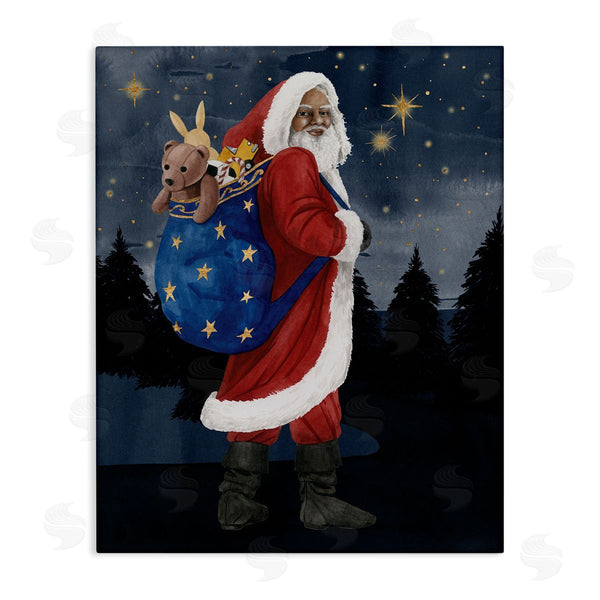 stupell industries Grace Popp | Santa Claus Sack of Toys Under Night Sky