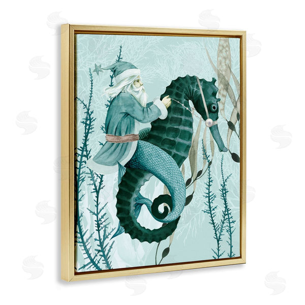 Stupell Industries Grace Popp | Sea Santa Ocean Christmas Holiday