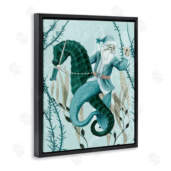 Stupell Industries Grace Popp | Sea Santa Ocean Holiday Christmas Wall Art
