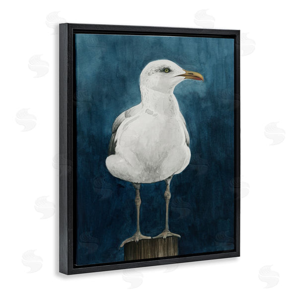Stupell Industries Grace Popp | Seagull Perched Over Blue Wall Art