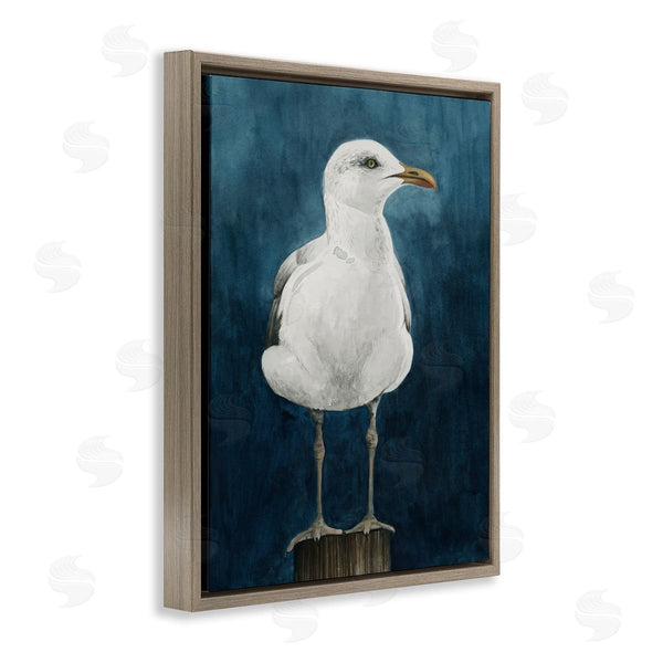 Stupell Industries Grace Popp | Seagull Perched Over Blue Wall Art