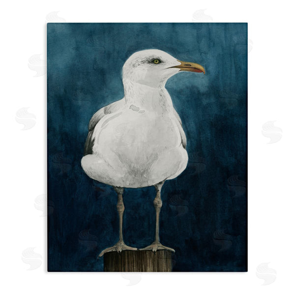 stupell industries Grace Popp | Seagull Perched over Blue Wall Art